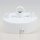 3-Loch Lampen Baldachin 80 × 25 mm Metall weiß mit Ringnippel 22 mm – für Kettenaufhängung