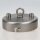 3-Loch Lampen Baldachin 100 × 25 mm Metall in Edelstahloptik mit Ringnippel 22 mm – für Kettenaufhängung