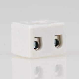 Porzellan Lüsterklemme weiß 2-polig 4 mm²
