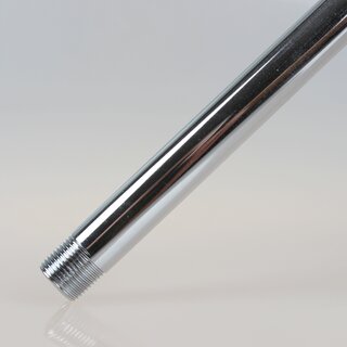 M13x1 Lampen Pendelrohr Metall verchromt &ndash; 25 cm lang &ndash; beidseitig Gewinde