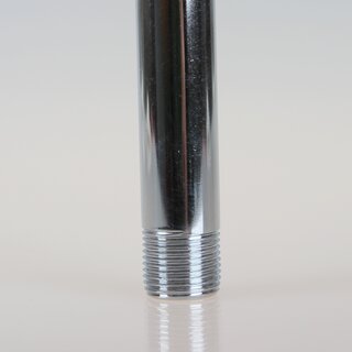 M13x1 Lampen Pendelrohr Metall verchromt &ndash; 25 cm lang &ndash; beidseitig Gewinde
