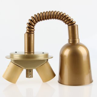 Rollyzug Lampen Leuchtenpendel gold mit E27 Zweifach-Fassung 40-120cm ausziehbar