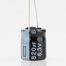 820uF 6,3V Elko Elektrolytkondensator Radial 105 10x13mm