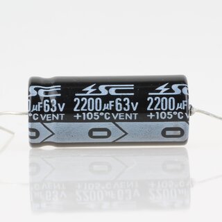 2200uF 63V Elko Elektrolytkondensator Axial 85 18x40mm