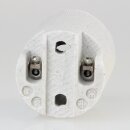E14 Porzellan-Aufbau-Lampenfassung, einteilig mit Befestigungslöchern – 250V/2A