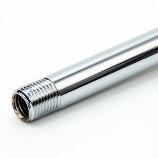 M10x1 Lampen Pendelrohr Metall verchromt – 300 mm – beidseitig Außengewinde