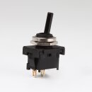 Lampen Einbau-Kippschalter schwarz – 1-polig, EIN/AUS, 6A / 250V, Ø 12 mm, Lötanschluss