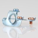 M10x1 Leuchten-Aufhänger – Pendelrohr-Aufhänger aus Stahlblech mit Erdung und Klemmbefestigung