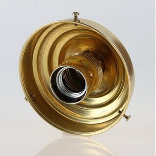 Lampenschirm Glashalter 111x45mm Messing poliert mit E27 Fassung
