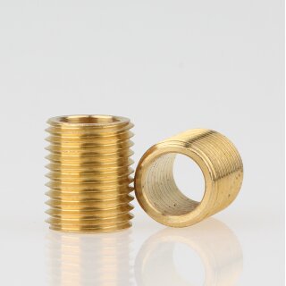 M10x1 Lampen-Gewinderohr Messing roh – 12 mm Länge, Außengewinde, für Lampen- und Leuchtenbau