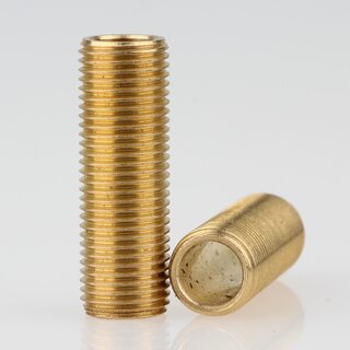 M10x1 Lampen-Gewinderohr Messing roh &ndash; 30 mm Lnge, Auengewinde, fr Lampen- und Leuchtenbau
