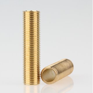 M10x1 Lampen-Gewinderohr Messing roh – 40 mm Länge, Außengewinde, für Lampen- und Leuchtenbau