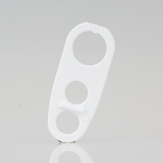 Dreilochscheibe fr Lampen &ndash; Kabelaufhnger aus Kunststoff, wei, 2x  7,7 mm & 1x  11 mm