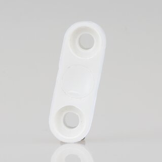 Polyamidschelle fr Kabel &ndash; Zugentlastung, wei, Lochabstand 20 mm, 30 x 10 x 4 mm