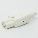 Heigertekupplung wei / elfenbein gerade 250V/10A