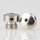 Ms Stahlseil-Halter mit M3 Quergewinde vernickelt M10x1 AG 13x12mm