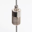 Messing Seilstopper, vernickelt, 10x17 mm, M10x1x10 mm...