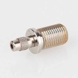 M10x1x15 mm Auengewinde Messing Seilstopper mit Bund und Sicherungskappe, vernickelt,  12 mm