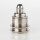 E27 Vintage Metall Lampenfassung Nickel matt mit Klemmnippel Zugentlaster und 2 Schraubringe