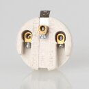 E27 Vintage Metall Lampenfassung Messing roh mit Klemmnippel Zugentlaster und 2 Schraubringe