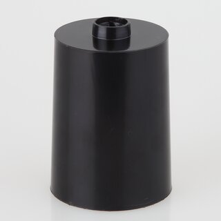 Lampen Baldachin Zylinderform fr 10er Rohr &ndash; Kunststoff schwarz,  60 mm, Hhe 85 mm