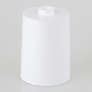 Lampen Baldachin Zylinderform für 10er Rohr – Kunststoff weiß, Ø 60 mm, Höhe 85 mm