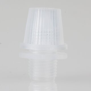 M10x1 Klemmnippel Zugentlastung Transparent mit Quetschverbindung und Auengewinde aus Kunststoff
