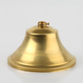 Lampen Baldachin – Metall Messing roh, Ø 110 mm × H 60 mm, für 10 mm Pendelrohr
