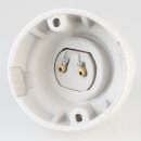 E27 Porzellan-Wandleuchte Lampenfassung glasiert, 3-teilig weiß abgewinkelt