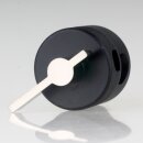 Ersatz-Scheibengelenk aus schwarzem Kunststoff 10/13 mm für Gelenkarm-Stehlampen der 70er Jahre