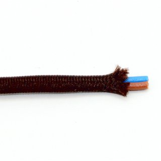 Textilkabel braun 2-adrig 2x0,75mm² Flachleitung