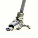 Textilkabel silber 2-adrig 2x0,75mm² Flachleitung