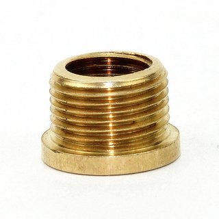 Reduzier Trompetennippel Gewinde-Adapter 15x10mm Messing M13x1 AG auf M10x1 IG ohne V-Schutz