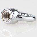 Zahnringnippel Metall verchromt M10x1 Innengewinde – rund, Ø 42 mm, schwere Ausführung