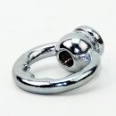 Zahnringnippel Metall verchromt M10x1 Innengewinde – rund, Ø 42 mm, schwere Ausführung