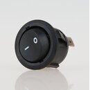Einbau-Wippschalter schwarz 1-polig EIN/AUS 250V/6A rund...