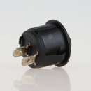 Einbau-Wippschalter schwarz 1-polig EIN/AUS 250V/6A rund unbeleuchtet