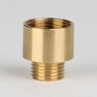 Reduzier-Nippel Kopfstck Gewinde-Adapter Messing roh M10x1 Auengewinde auf M13x1 Innengewinde