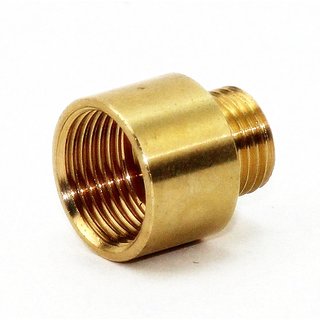 Reduzier-Nippel Kopfstck Gewinde-Adapter Messing roh M10x1 Auengewinde auf M13x1 Innengewinde