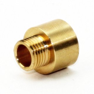 Reduzier-Nippel Kopfstck Gewinde-Adapter Messing roh M10x1 Auengewinde auf M13x1 Innengewinde