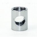 Auslass-Muffe Gewinde-Adapter verchromt M10x1 Innengewinde auf M10x1 Innengewinde 12x15mm