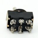 Einbau-Kippschalter mit Metallhebel – 1-polig, Mittelstellung, 6A/250V, Schraubanschluss, schwarz