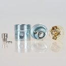 Lampenschirm Glashalter 89x34mm edelstahloptik mit E27 Fassung