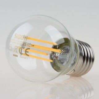 Sigor E27 LED Filament Tropfenlampe klar 4,5W = (40W) 470lm warmwei dimmbar