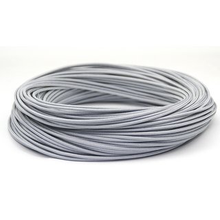 Textilkabel Stoffkabel silber 1-adrig 1x0,75mm Einzeladerleitung 