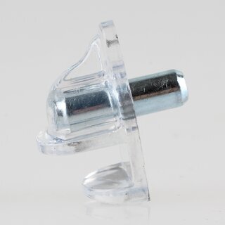 Hfele Bodentrger Kunststoff transparent fr Glasbden 5mm Glasdicke mit Stahlstift