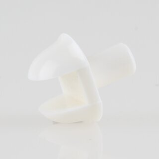 Hfele Bodentrger fr 4mm Glasbden zum Einstecken in 5mm Bohrloch Kunststoff wei