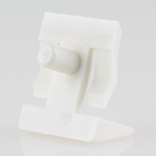 Hfele Bodentrger fr Glasbden zum Einstecken in 5mm Bohrloch mit Einrastsicherung Kunststoff wei