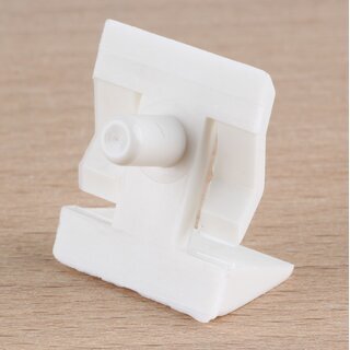 Hfele Bodentrger fr Glasbden zum Einstecken in 5mm Bohrloch mit Einrastsicherung Kunststoff wei