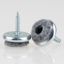 Filzgleiter 18 mm Metall mit Schraube fr Holzsthle